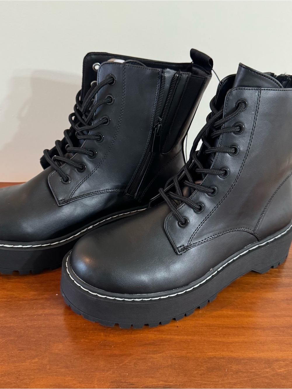 torrid Black Platform Combat Boots